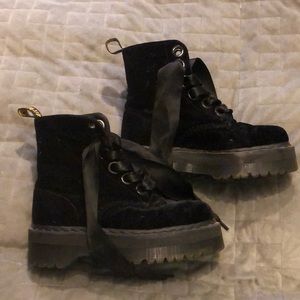 Dr. Martens Velvet Platform Boots